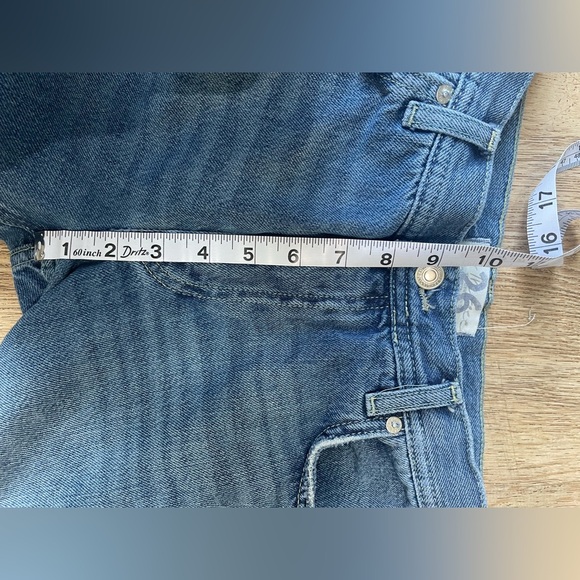 Free People Raw Hem Button Fly Jeans | Size 26 | Vintage Straight Leg - Picture 7 of 8